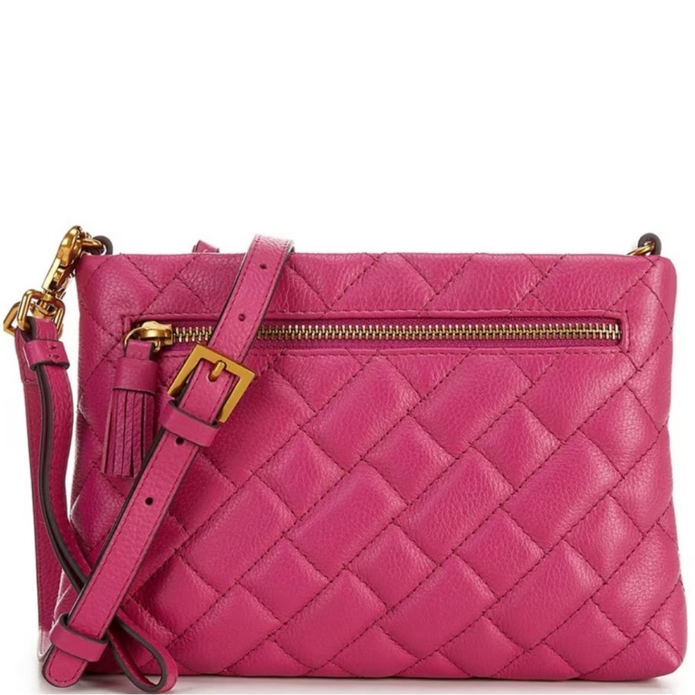 Antonio Melani Casey Pink Quilted  Crossbody Bag
